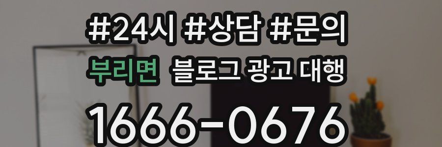부리면 블로그 광고 대행