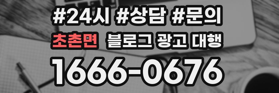 초촌면 블로그 광고 대행
