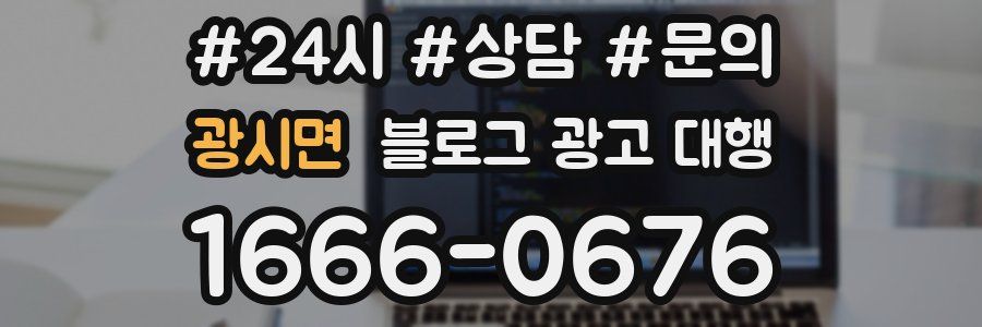 광시면 블로그 광고 대행
