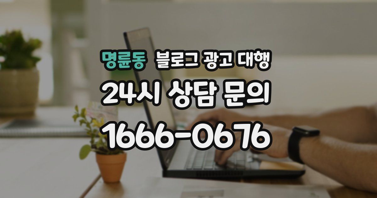명륜동 블로그 광고 대행