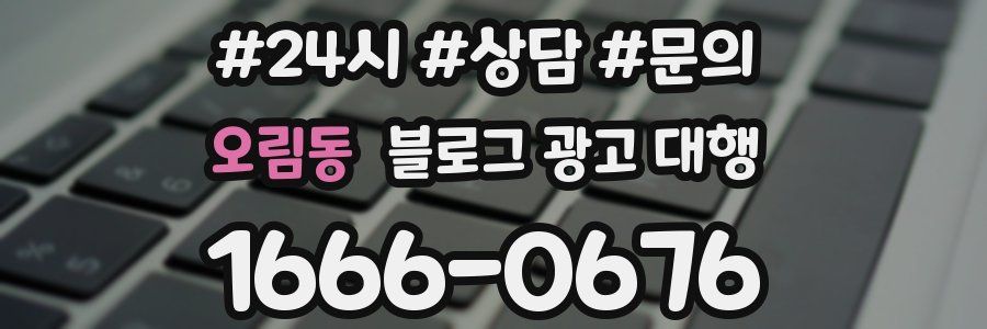 오림동 블로그 광고 대행