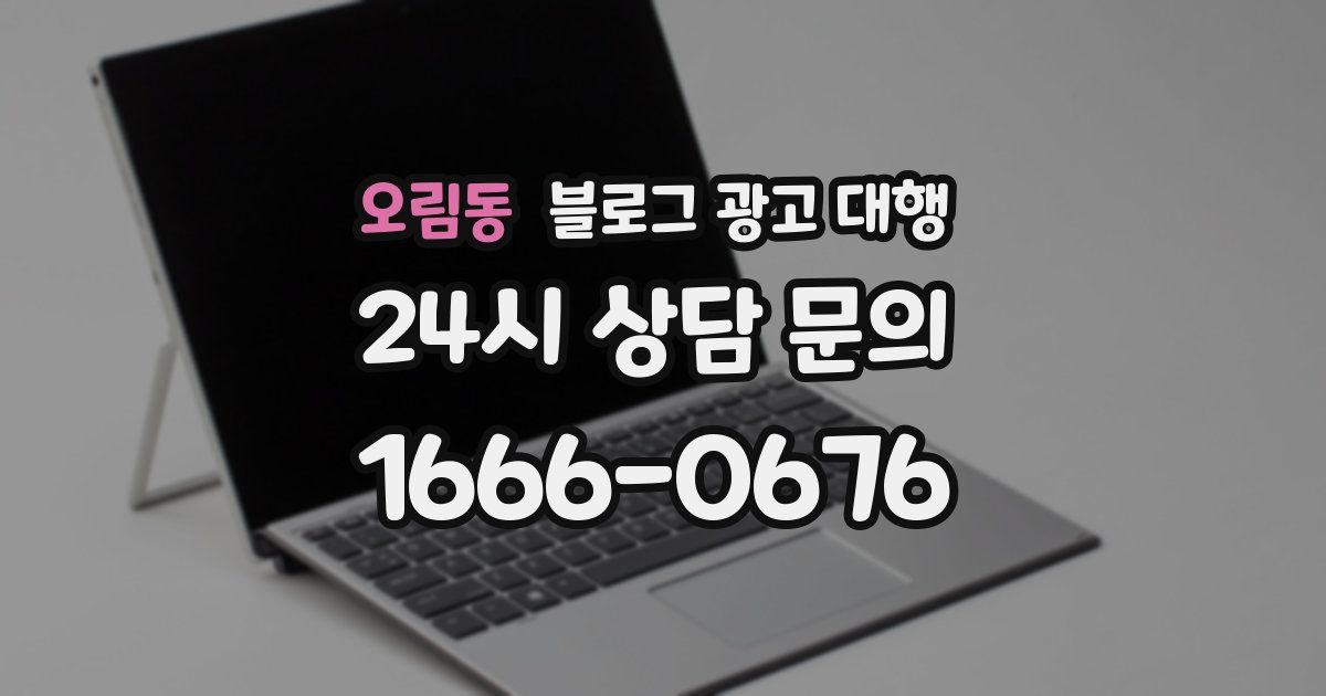 오림동 블로그 광고 대행