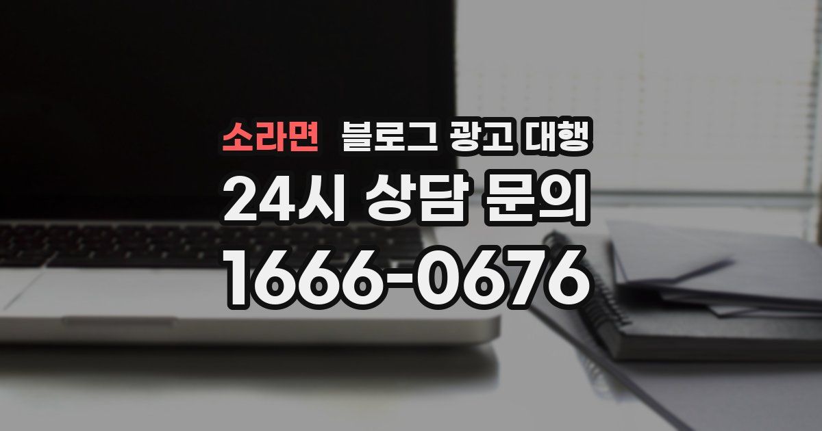 소라면 블로그 광고 대행