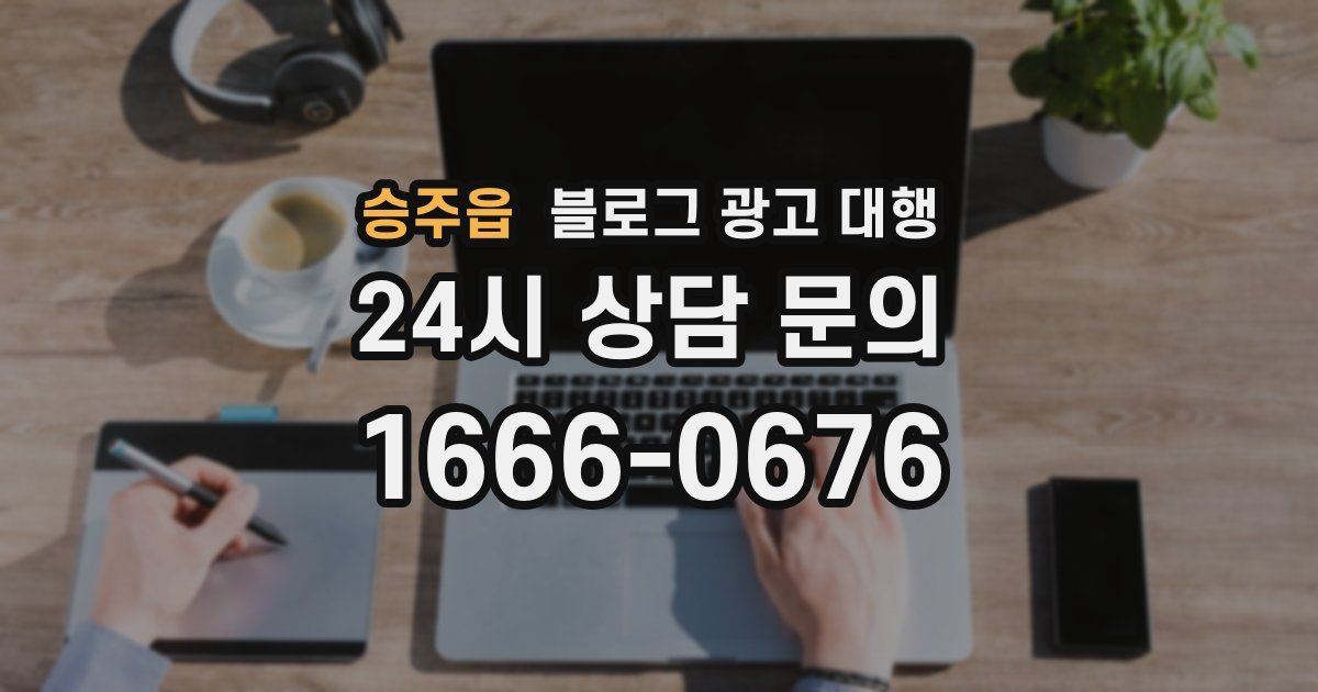 승주읍 블로그 광고 대행