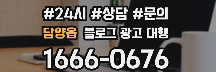 담양읍 블로그 광고 대행