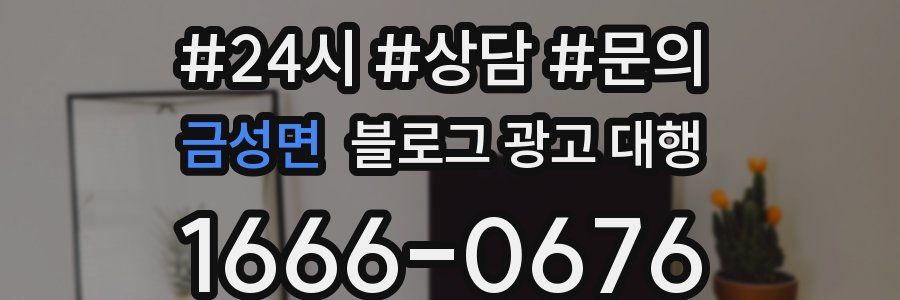 금성면 블로그 광고 대행