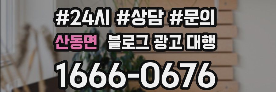 산동면 블로그 광고 대행