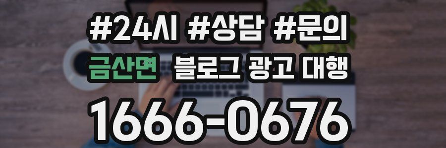 금산면 블로그 광고 대행
