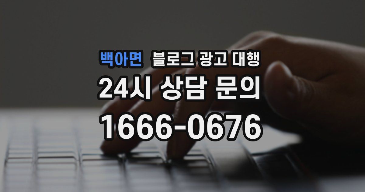 백아면 블로그 광고 대행