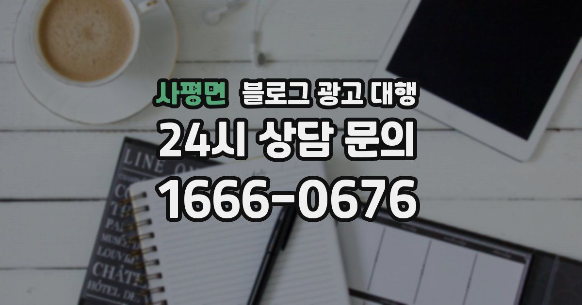 사평면 블로그 광고 대행