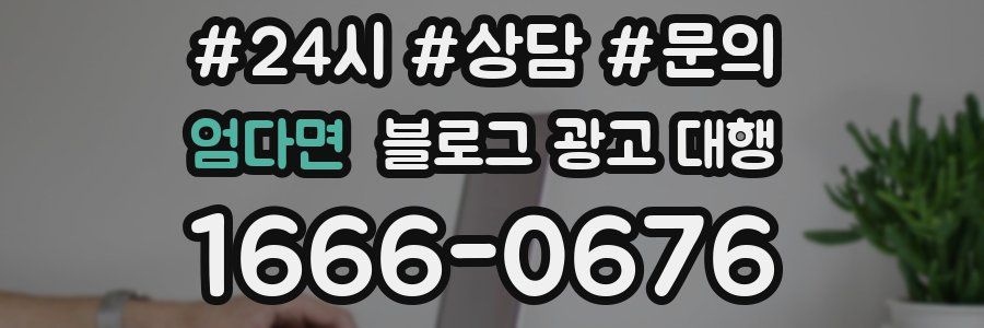 엄다면 블로그 광고 대행