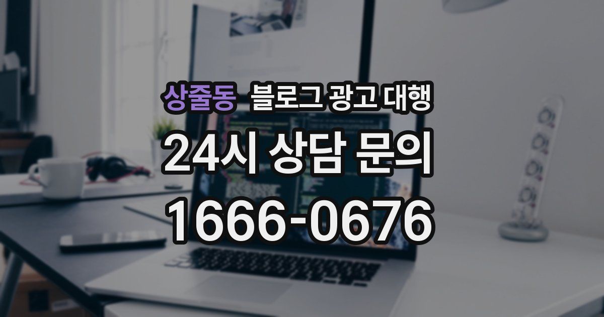 상줄동 블로그 광고 대행