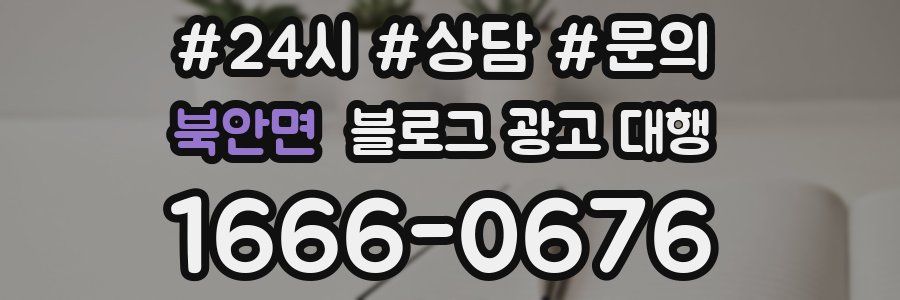 북안면 블로그 광고 대행