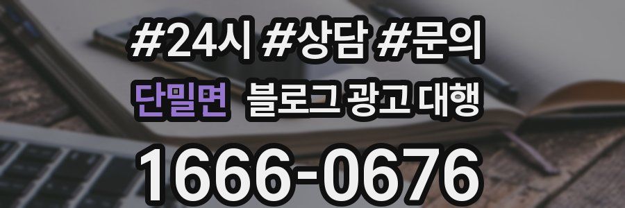 단밀면 블로그 광고 대행