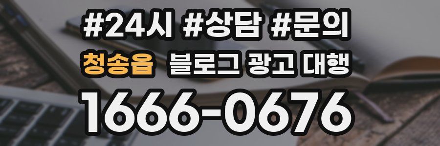 청송읍 블로그 광고 대행
