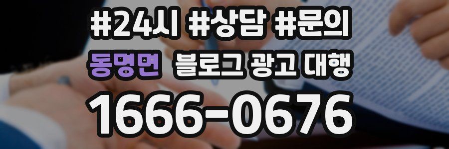 동명면 블로그 광고 대행