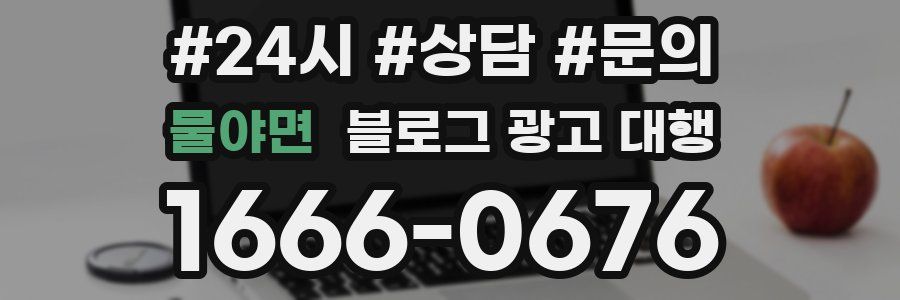 물야면 블로그 광고 대행
