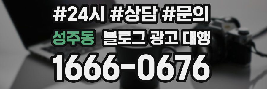 성주동 블로그 광고 대행