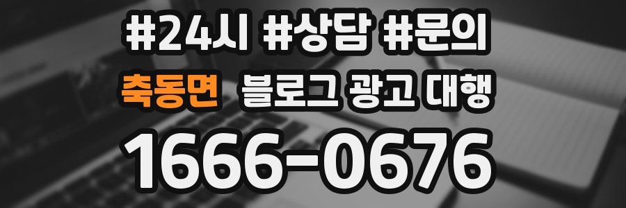 축동면 블로그 광고 대행
