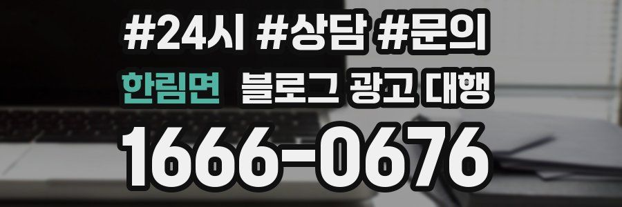 한림면 블로그 광고 대행