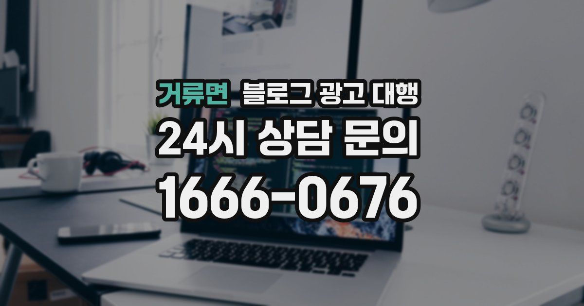 거류면 블로그 광고 대행