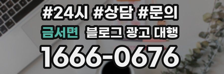 금서면 블로그 광고 대행