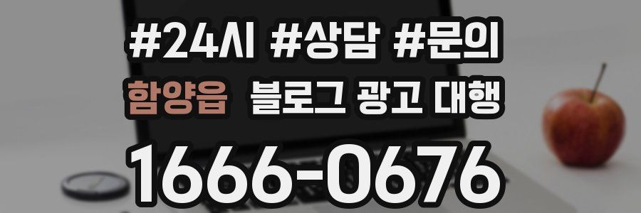 함양읍 블로그 광고 대행