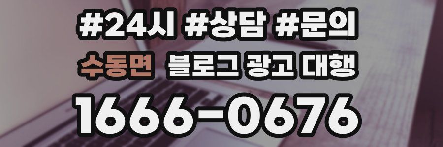 수동면 블로그 광고 대행