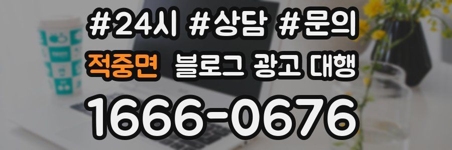 적중면 블로그 광고 대행