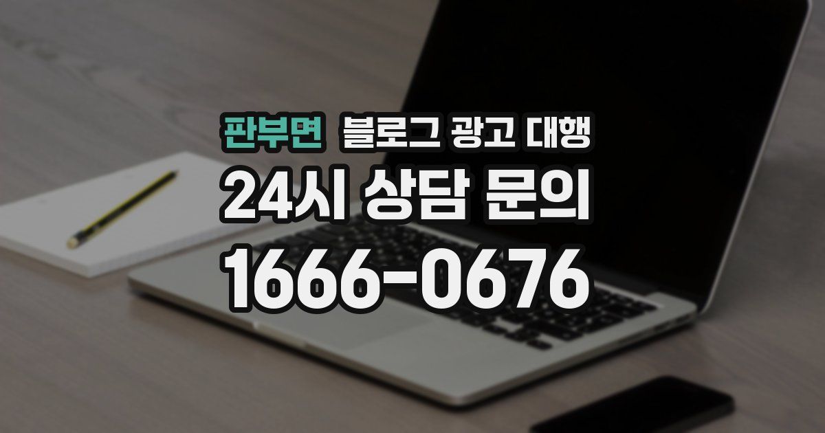 판부면 블로그 광고 대행
