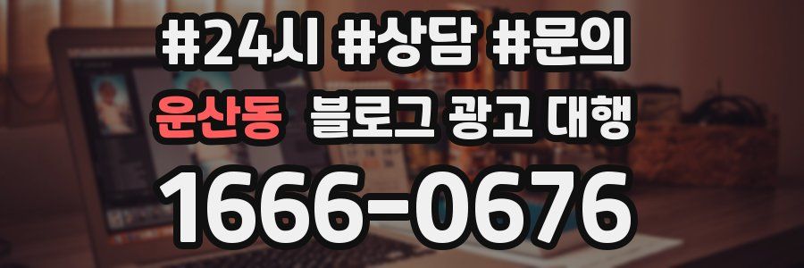 운산동 블로그 광고 대행