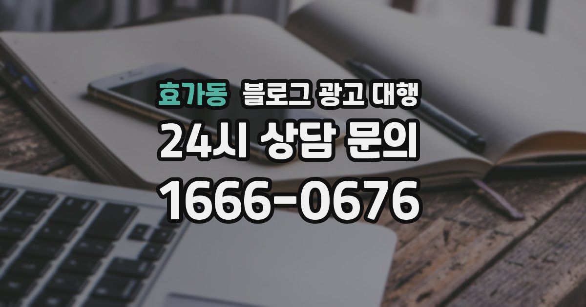 효가동 블로그 광고 대행
