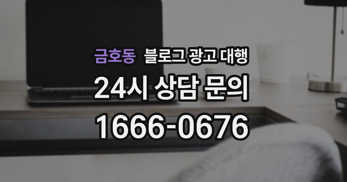 금호동 블로그 광고 대행