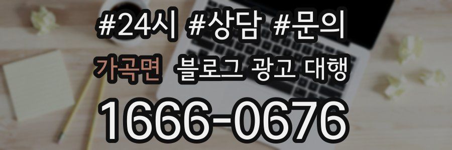가곡면 블로그 광고 대행