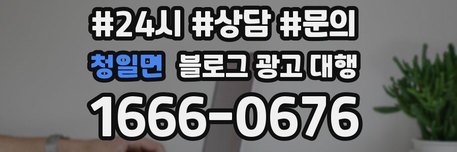 청일면 블로그 광고 대행