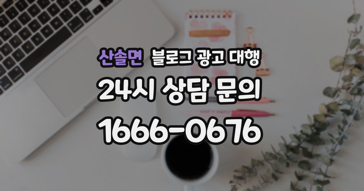 산솔면 블로그 광고 대행