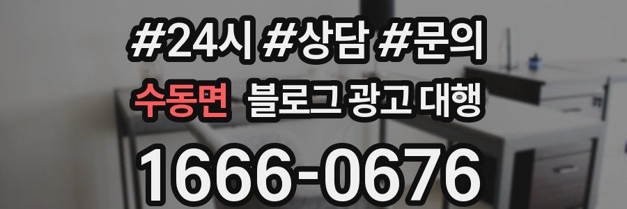 수동면 블로그 광고 대행