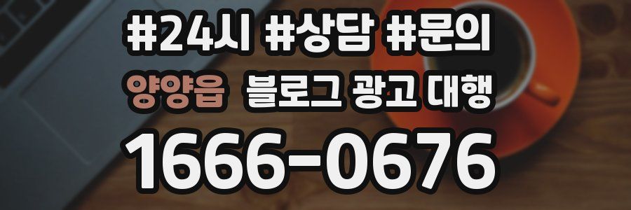 양양읍 블로그 광고 대행