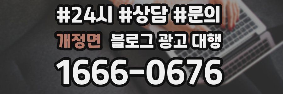 개정면 블로그 광고 대행