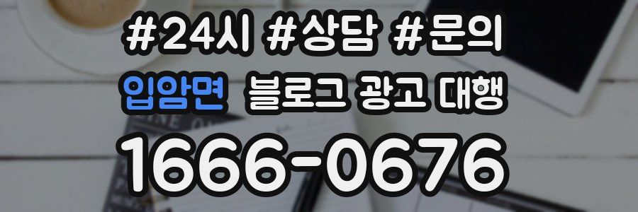 입암면 블로그 광고 대행