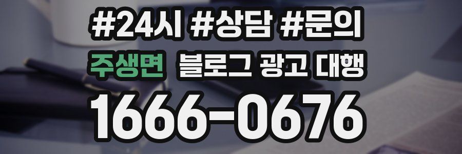 주생면 블로그 광고 대행