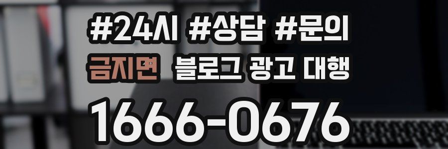 금지면 블로그 광고 대행
