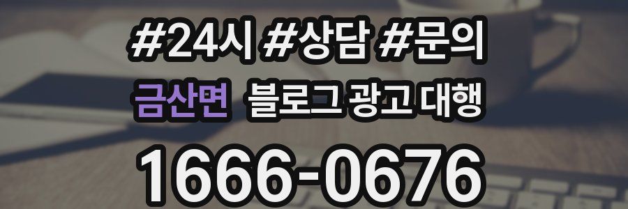 금산면 블로그 광고 대행