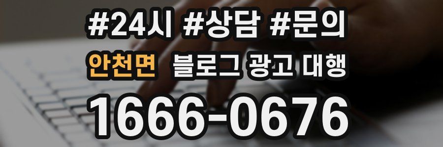 안천면 블로그 광고 대행