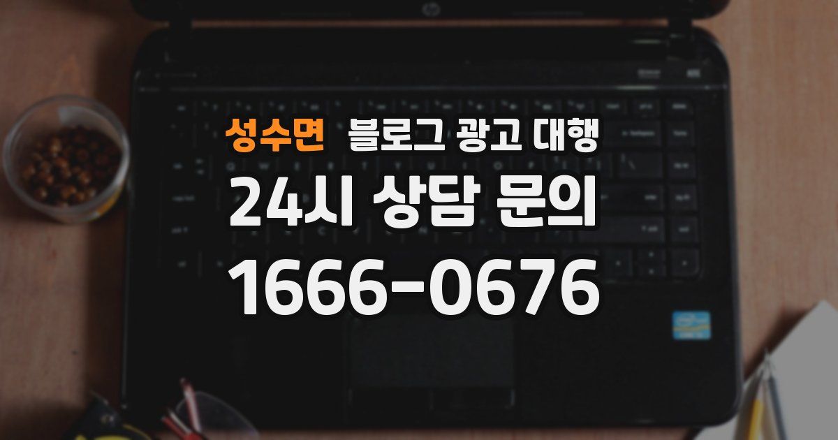 성수면 블로그 광고 대행