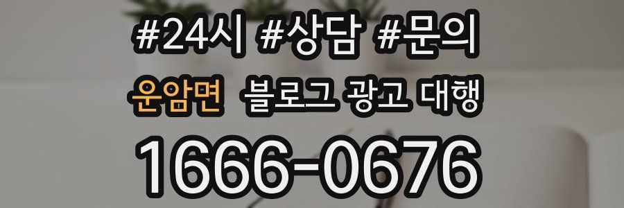 운암면 블로그 광고 대행