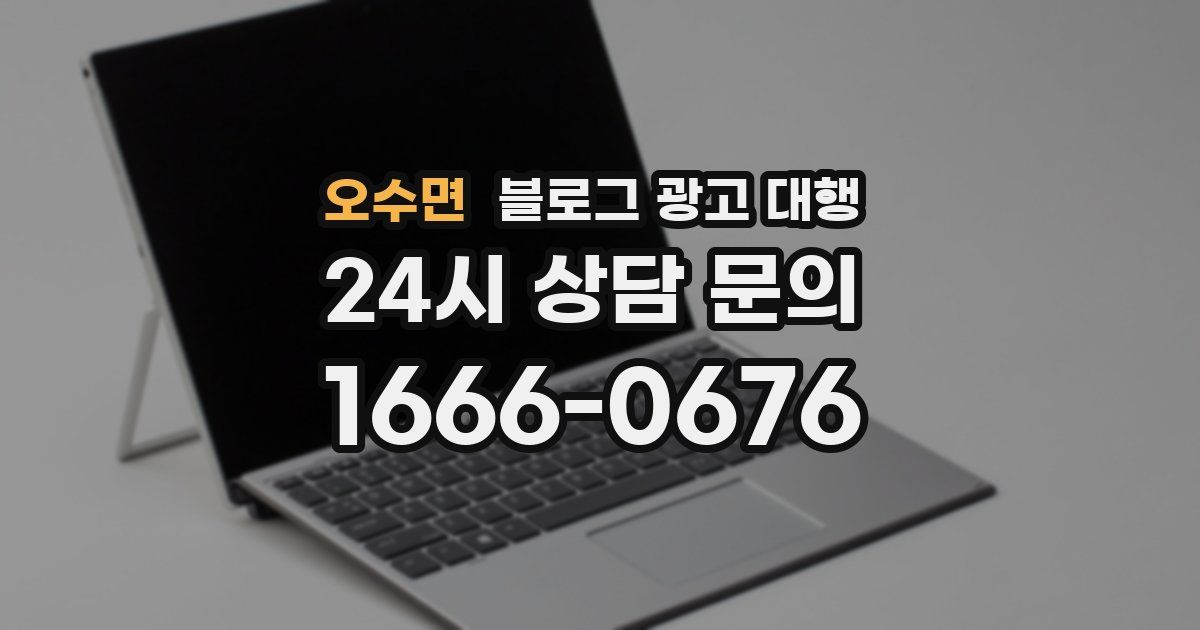 오수면 블로그 광고 대행