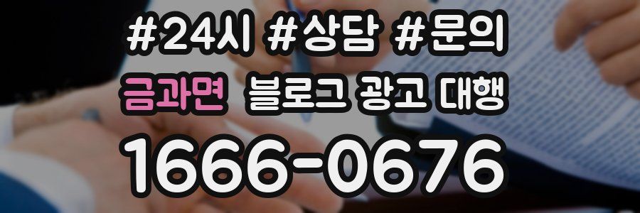금과면 블로그 광고 대행