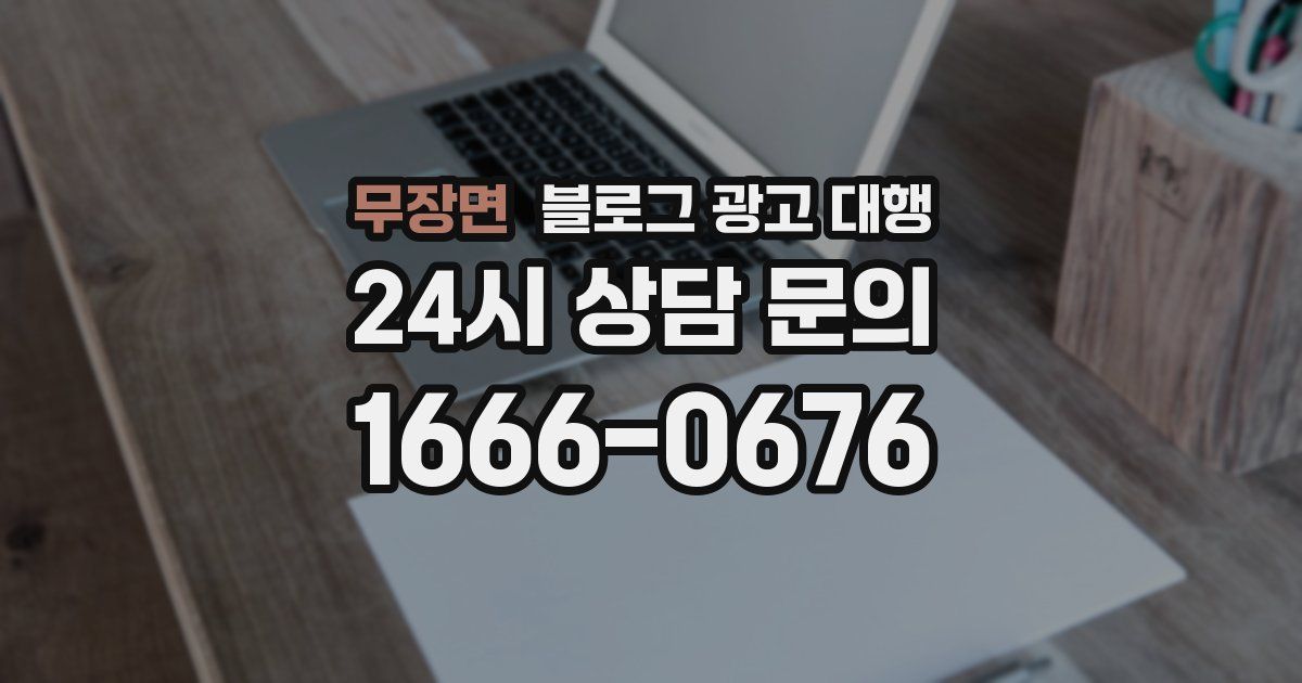 무장면 블로그 광고 대행