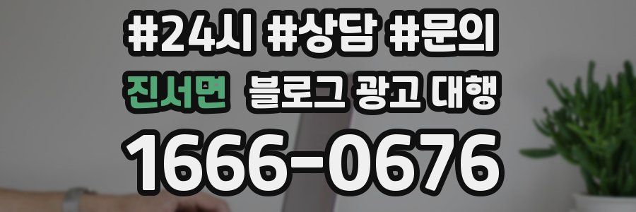 진서면 블로그 광고 대행